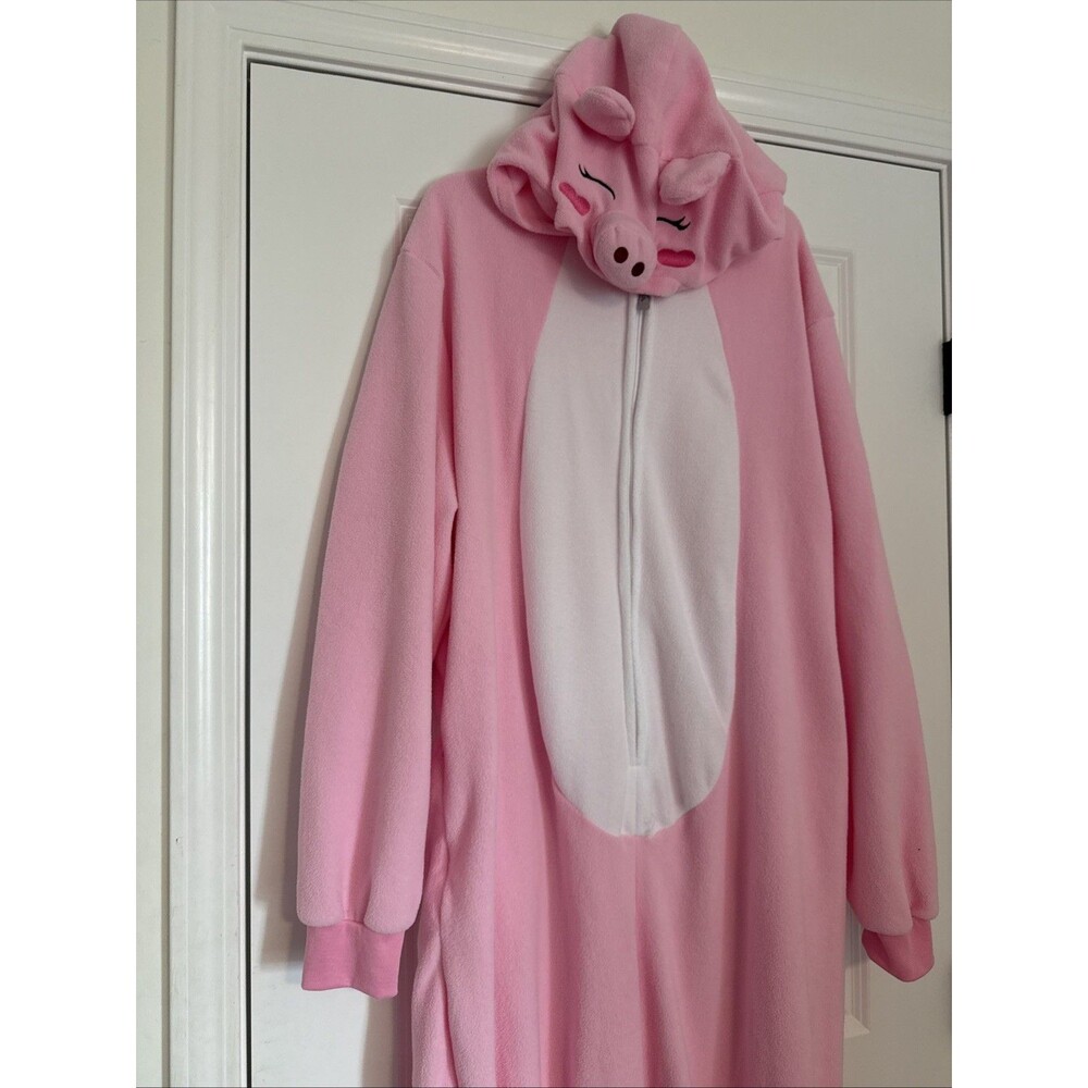 Funziez Pink Pig ADULT XL Bodysuit Halloween One-piece Farm Costume